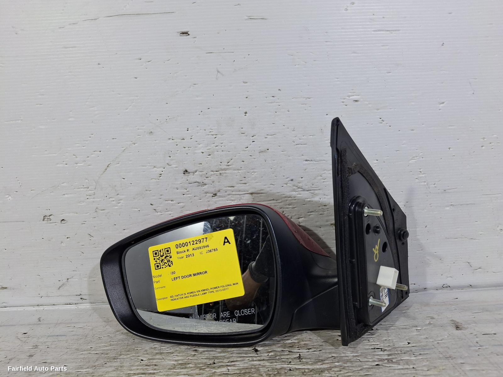 2012-2017 Hyundai I30 Left Door Mirror