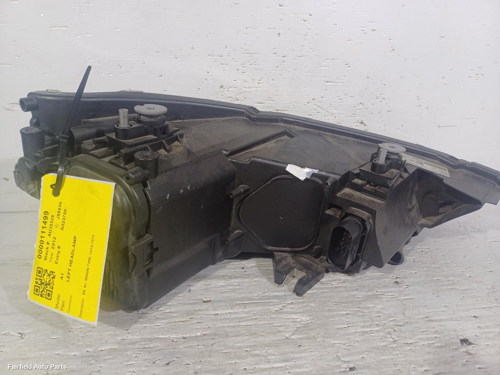 2010-2014 Audi A1 Left Headlamp