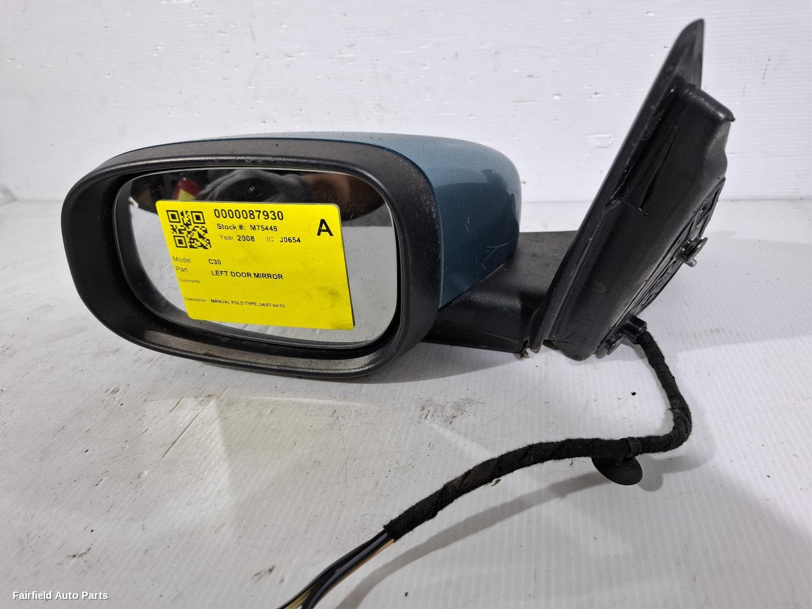 2007-2010 Volvo C30 Left Door Mirror