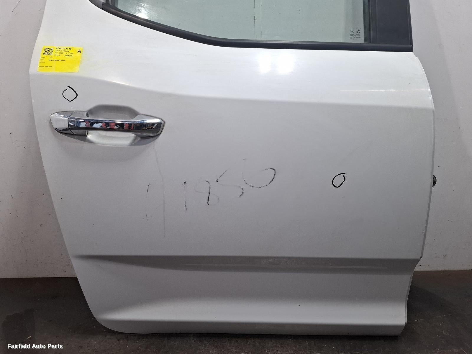 2017-2025 Ldv T60 Right Rear Door Sliding
