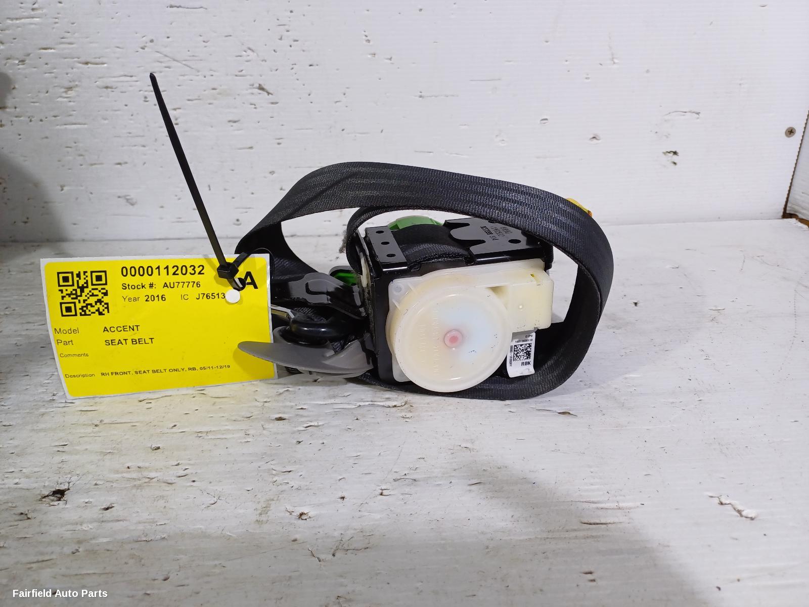 2011-2019 Hyundai Accent Seatbelt Stalk