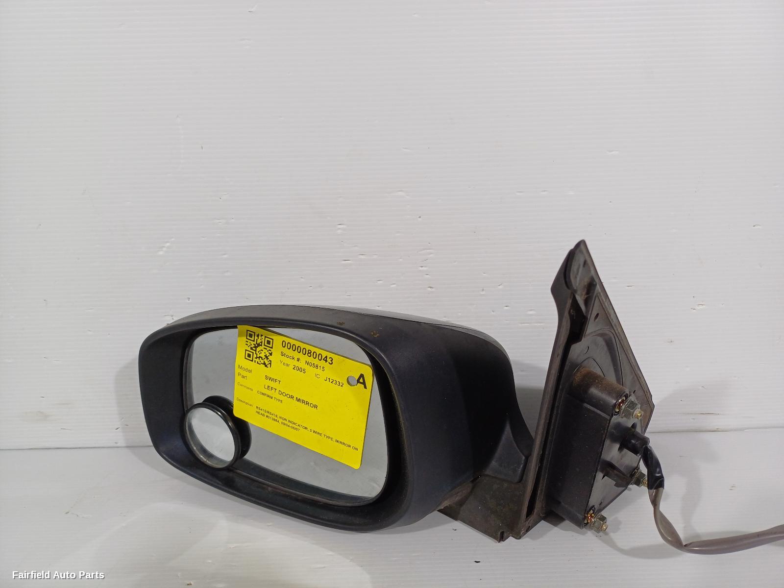 2005 Suzuki Swift Left Door Mirror