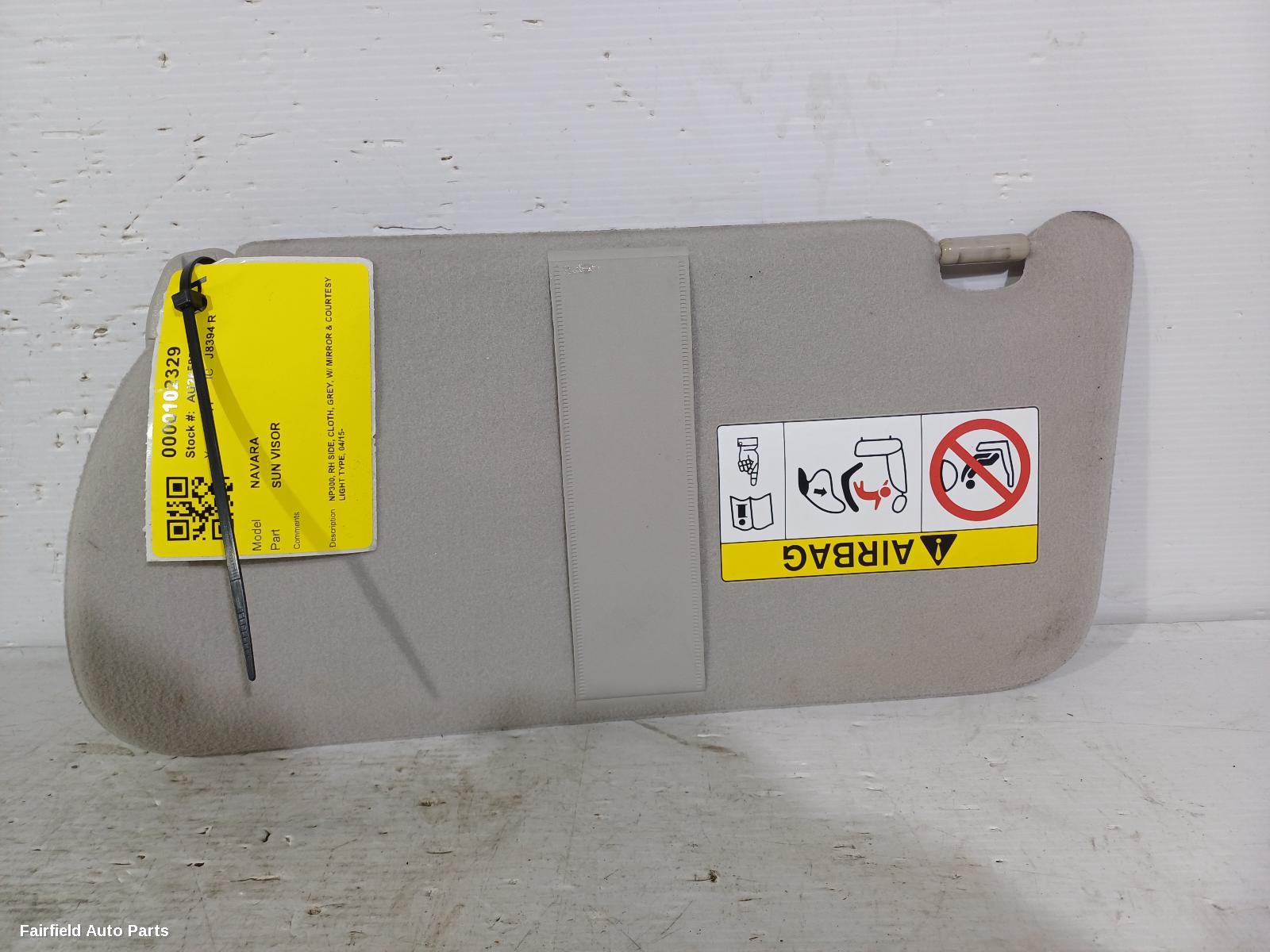 2015-2025 Nissan Navara Sunvisor