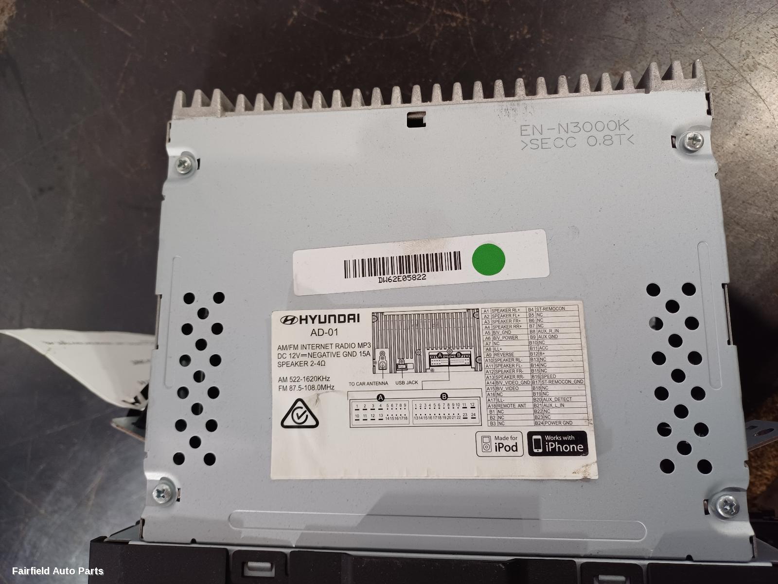 2015-2018 Hyundai Elantra Radio Cd Dvd Sat Tv