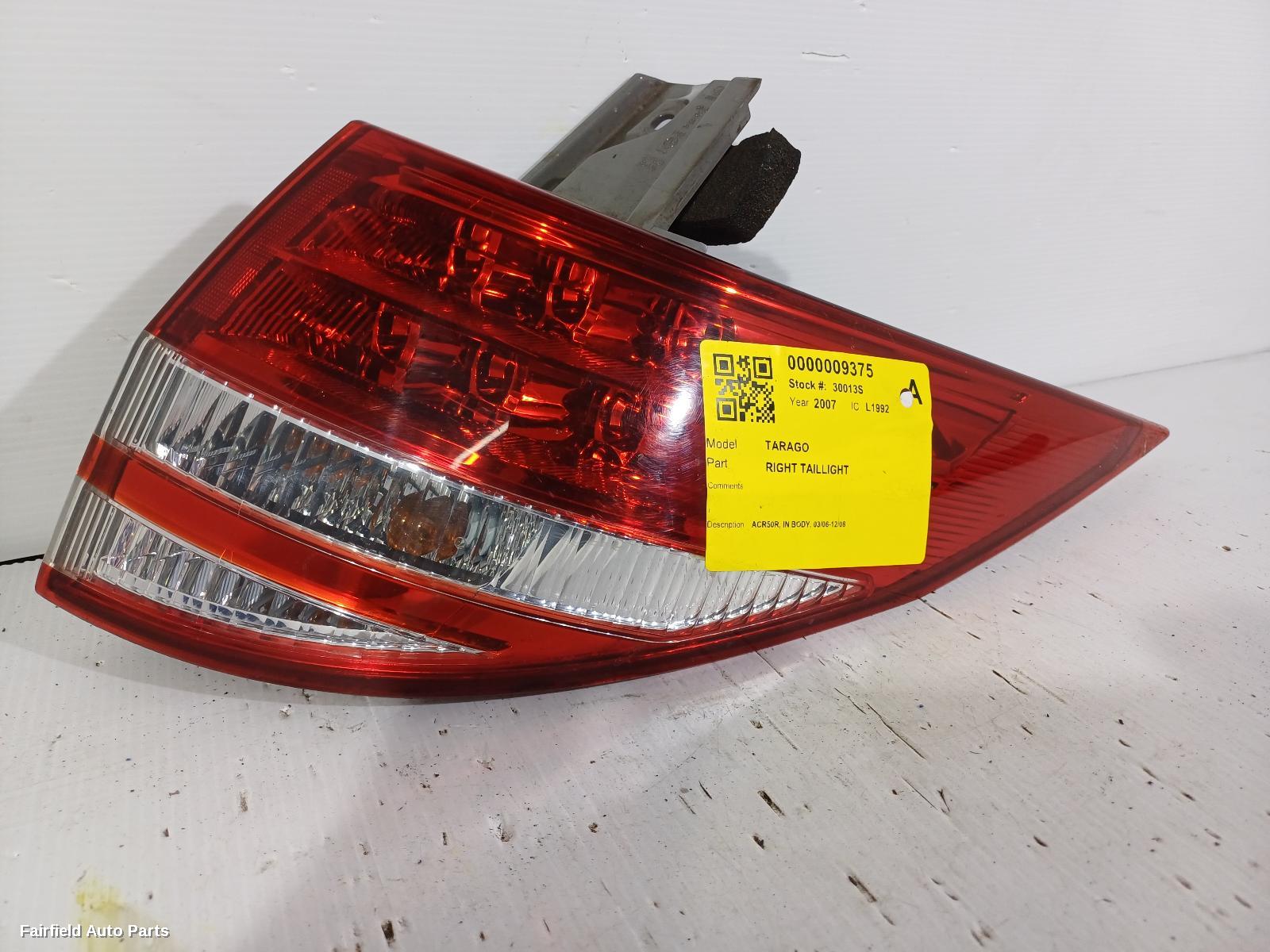 2006-2008 Toyota Tarago Right Taillight