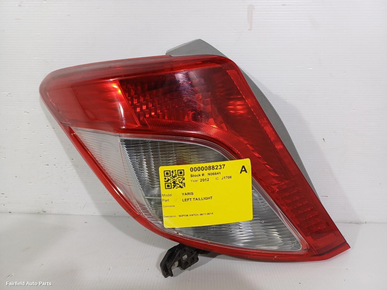 2011-2014 Toyota Yaris Left Taillight