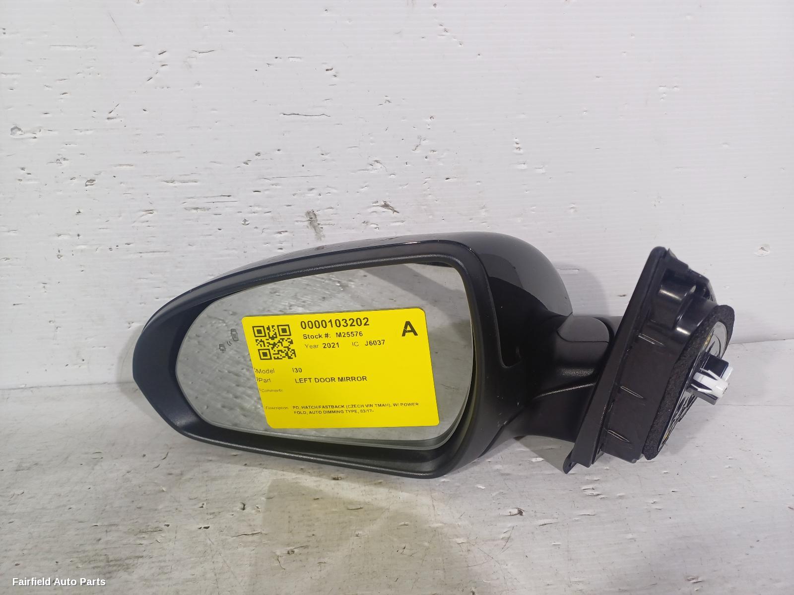 2017-2026 Hyundai I30 Left Door Mirror