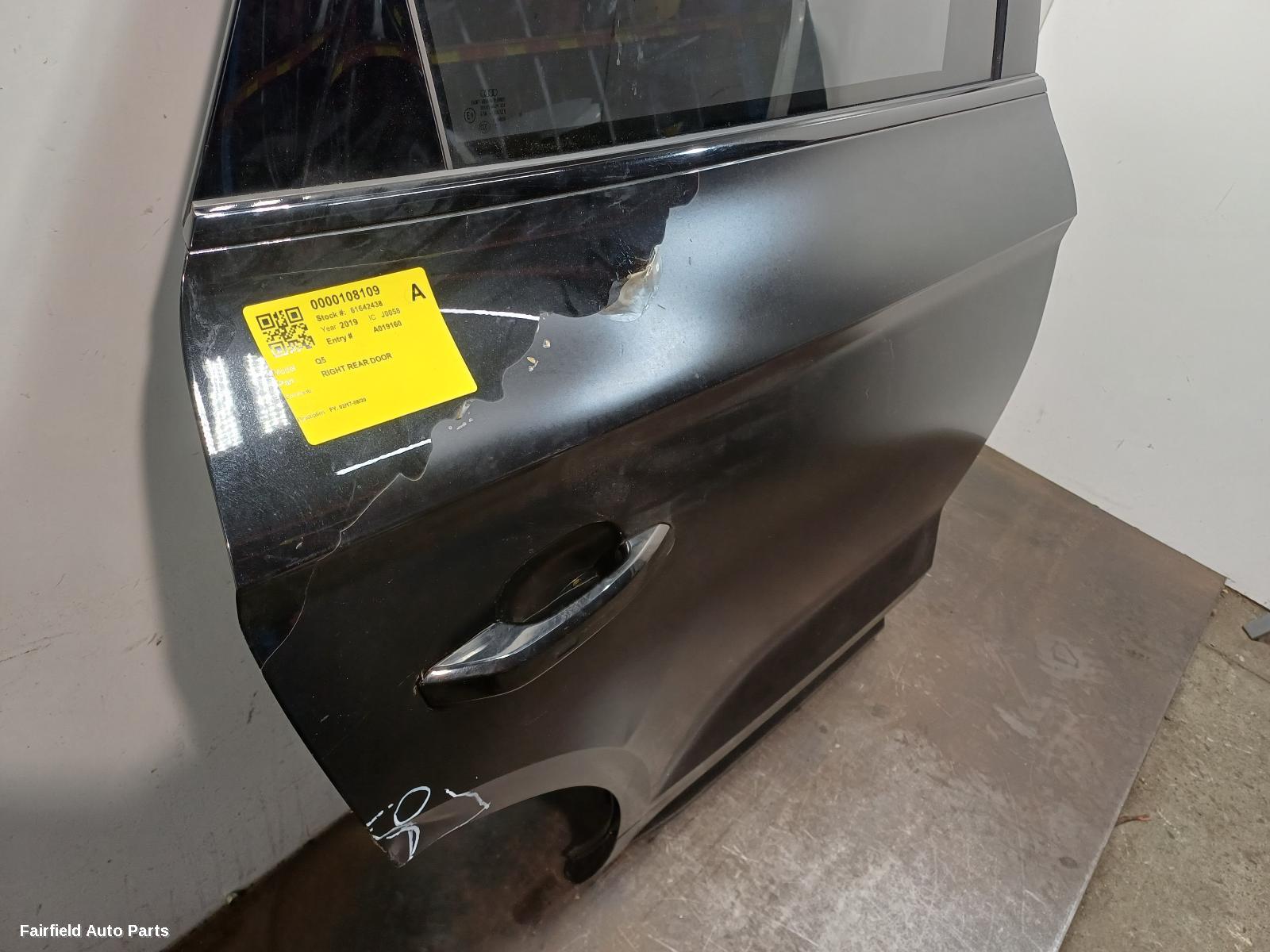 2017-2020 Audi Q5 Right Rear Door Sliding