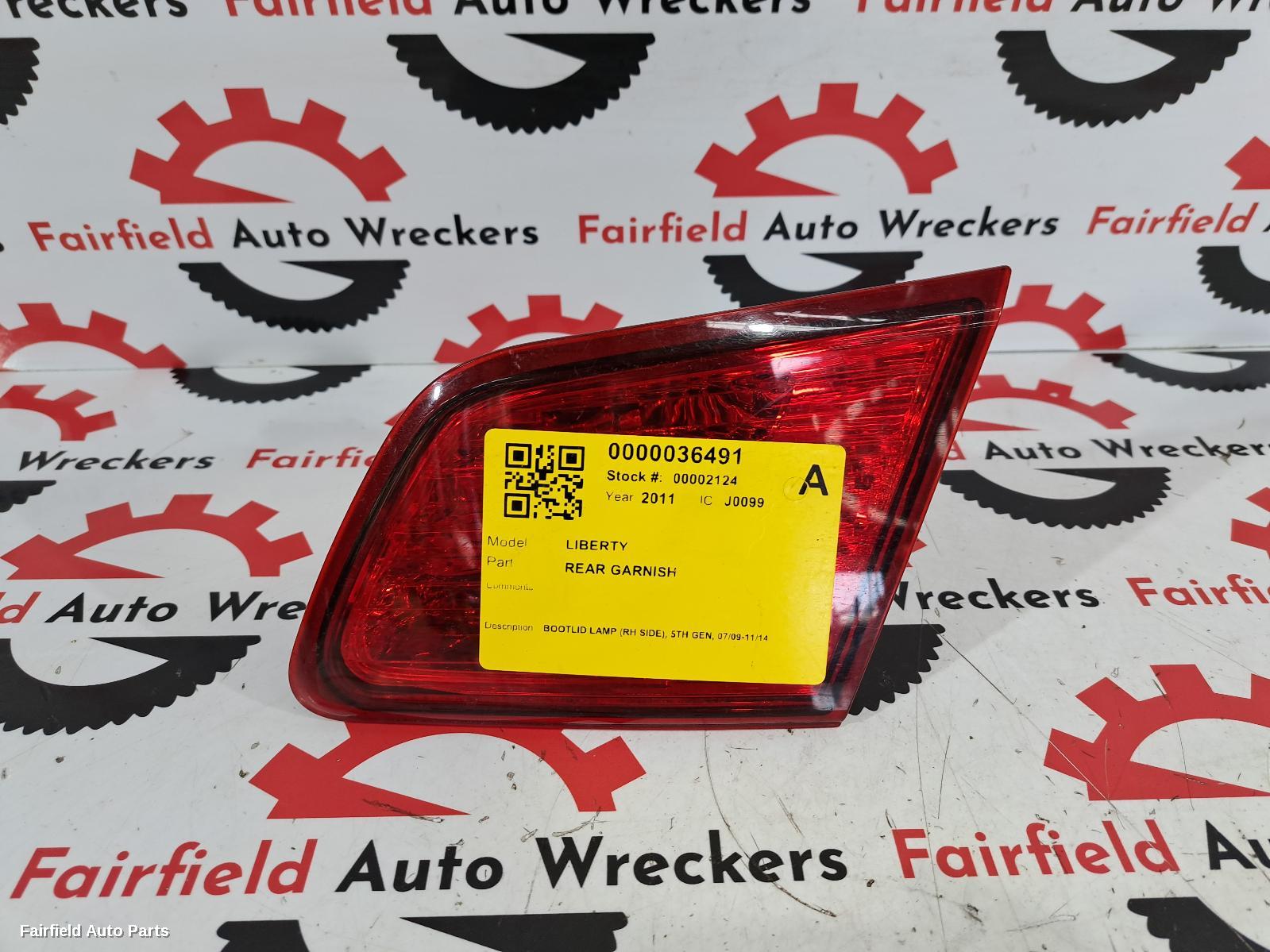 2009-2014 Subaru Liberty Rear Garnish