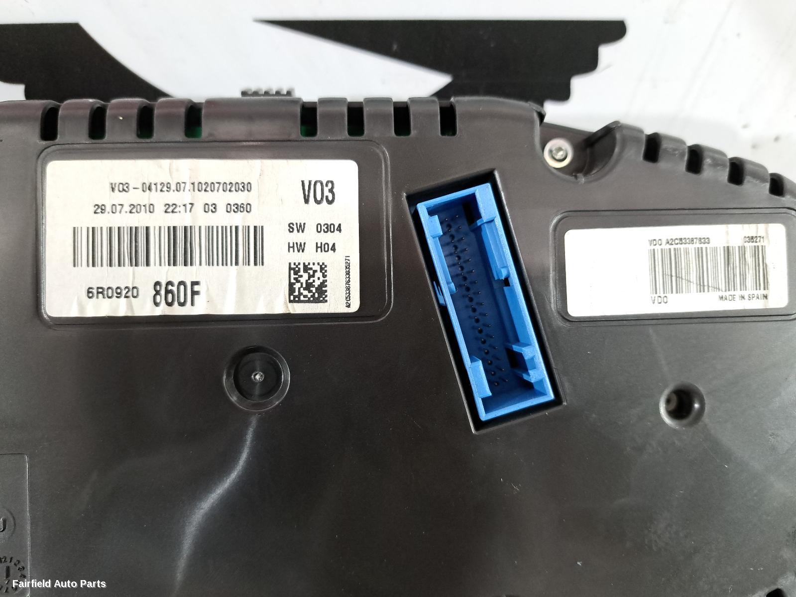 2010-2014 Volkswagen Polo Instrument Cluster