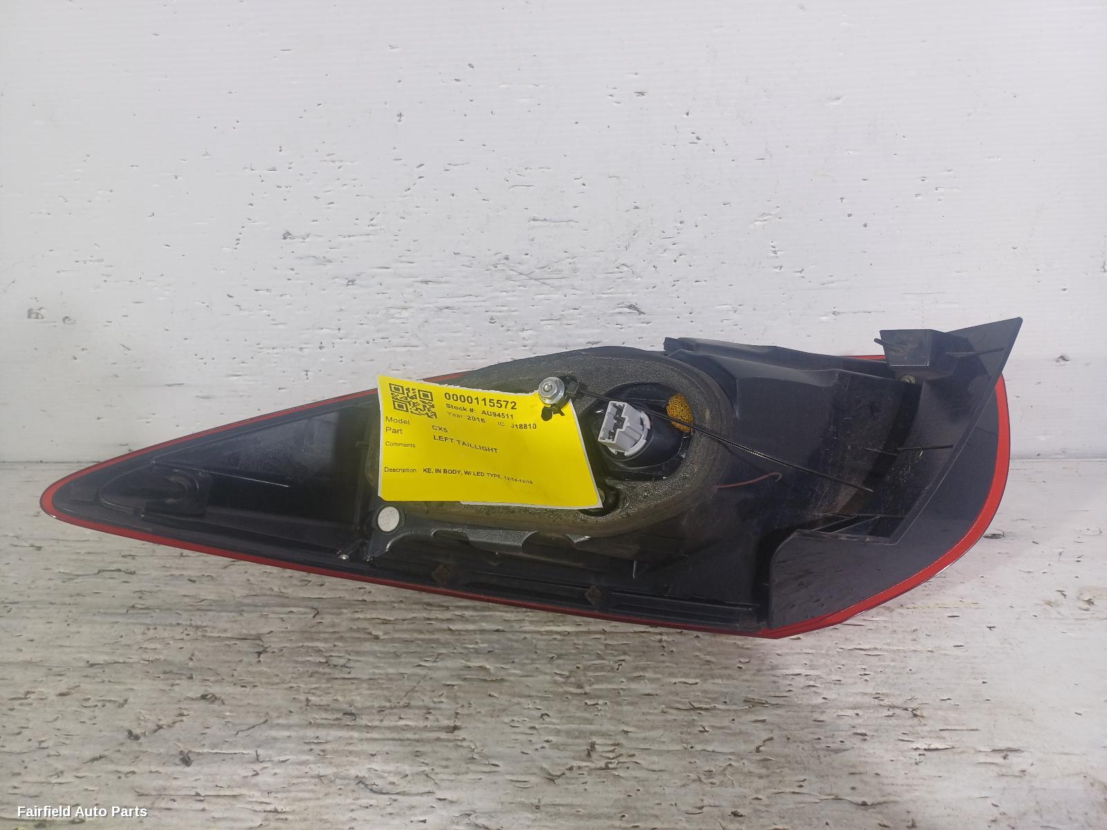 2014-2016 Mazda Cx5 Left Taillight