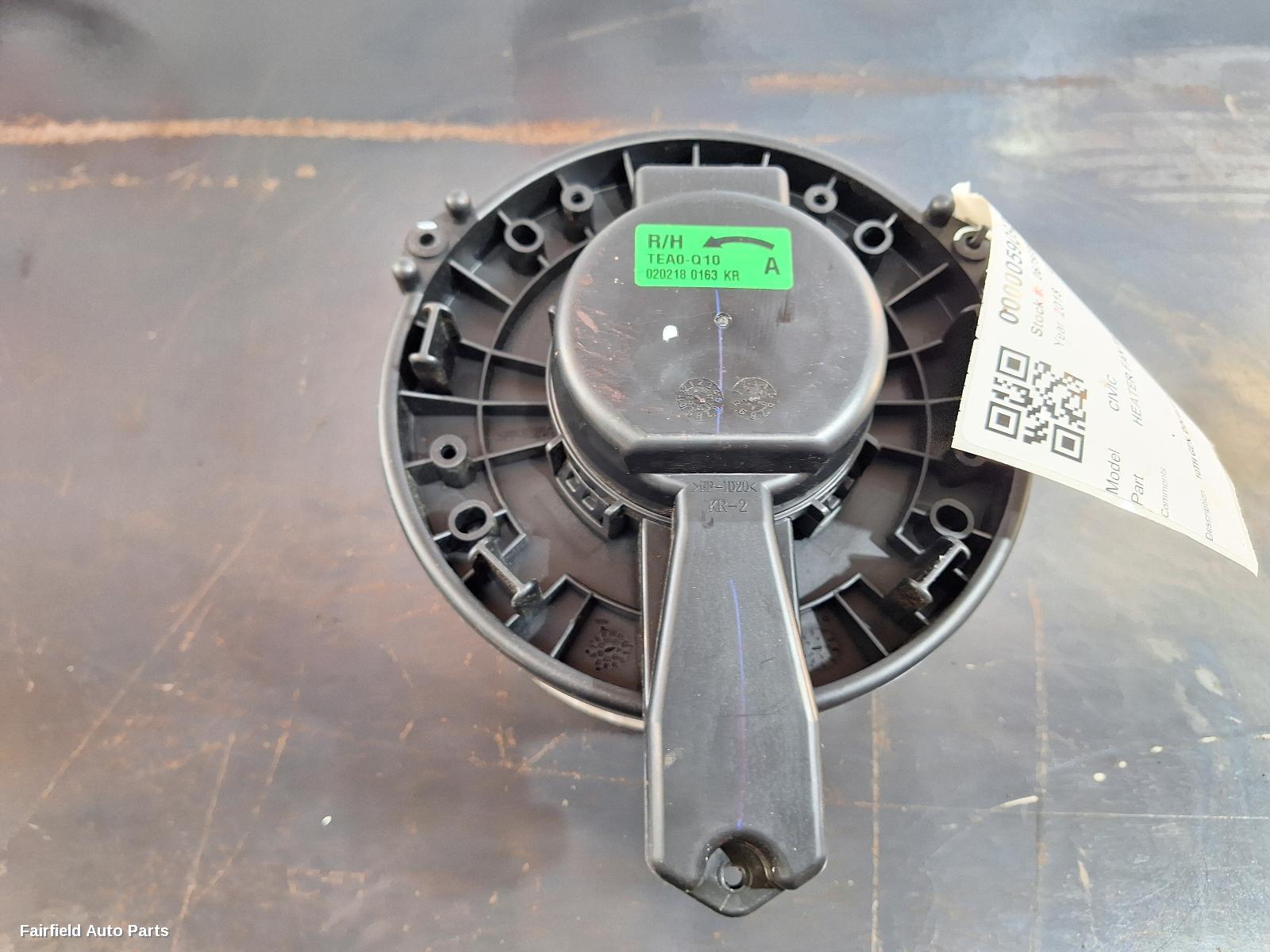 2016-2021 Honda Civic Heater Fan Motor