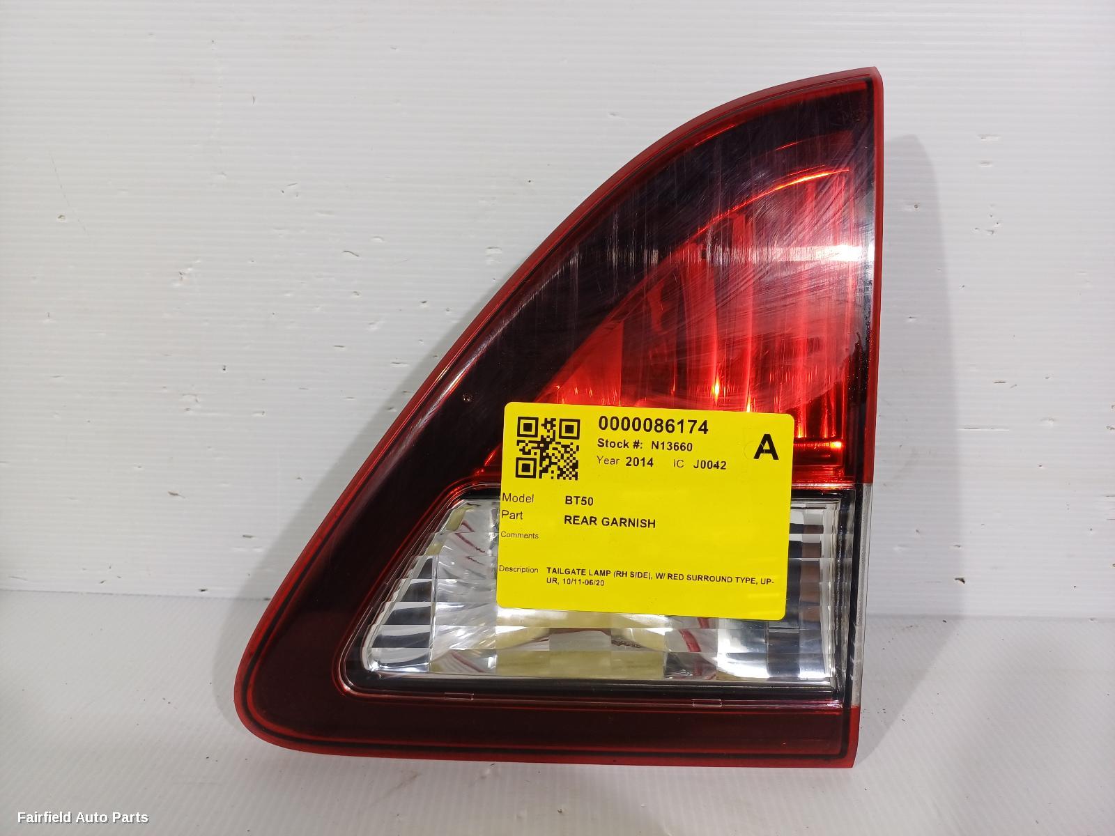 2011-2020 Mazda Bt50 Rear Garnish