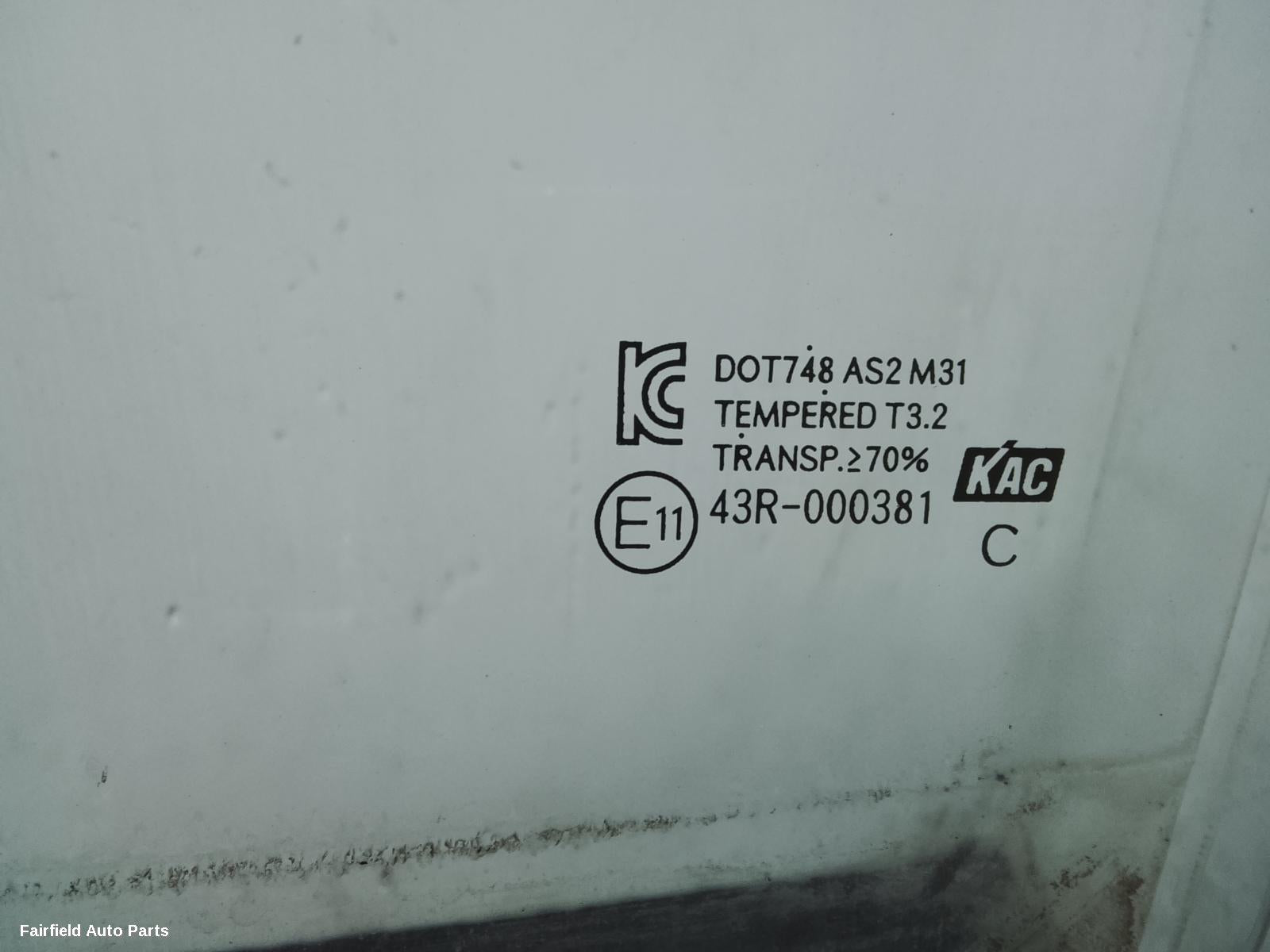 2011-2019 Hyundai Accent Left Front Door Window