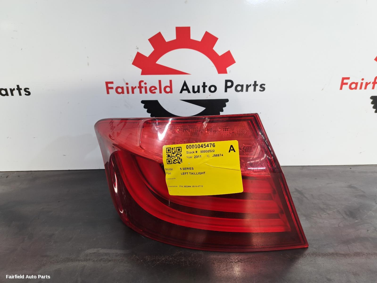 2010-2013 Bmw 5 Series Left Taillight