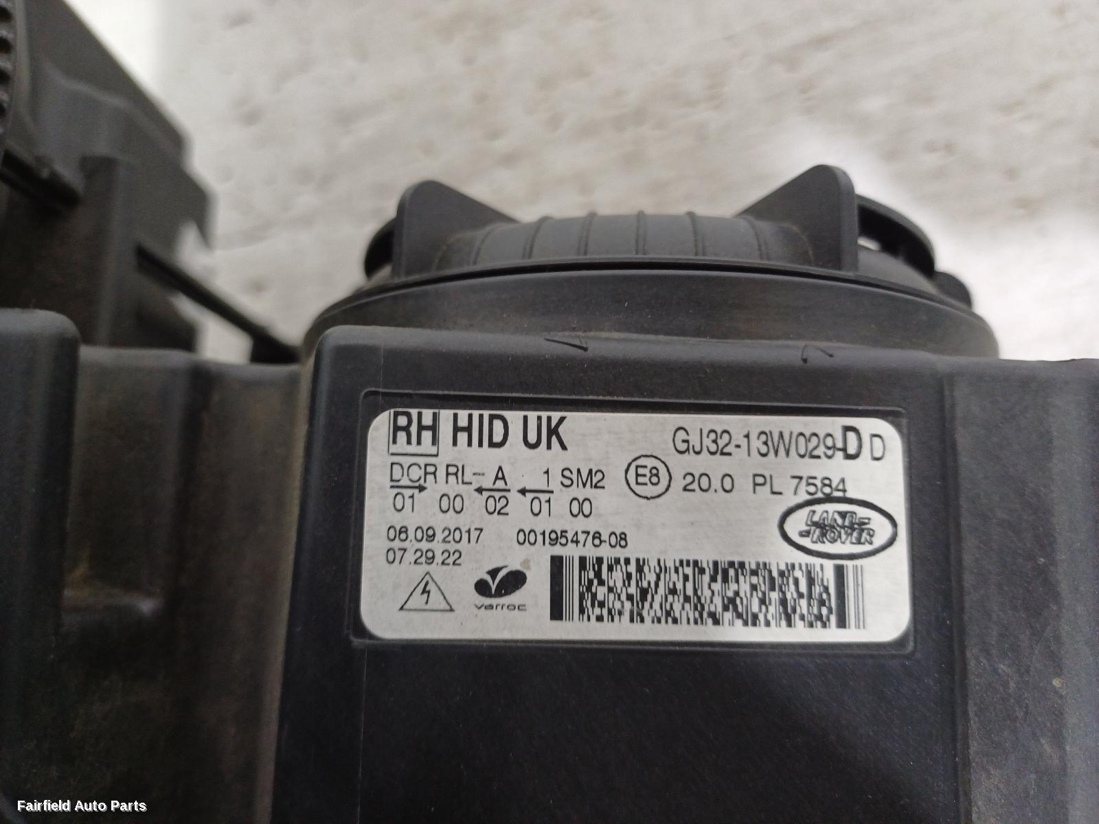 2015-2019 Land Rover Rangerover Evoque Right Headlamp