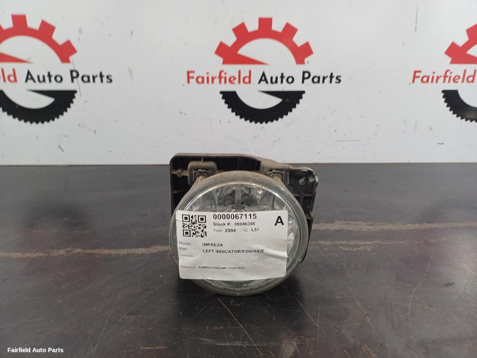 2002-2005 Subaru Impreza Left Indicator Fog Side