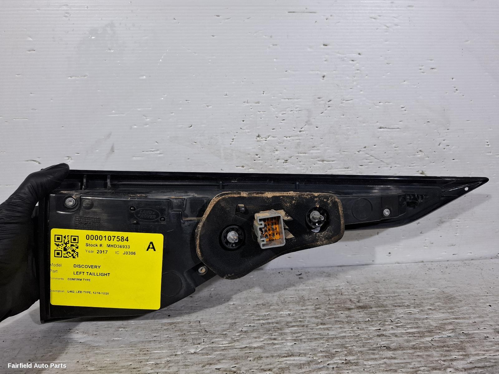 2016-2020 Land Rover Discovery Left Taillight