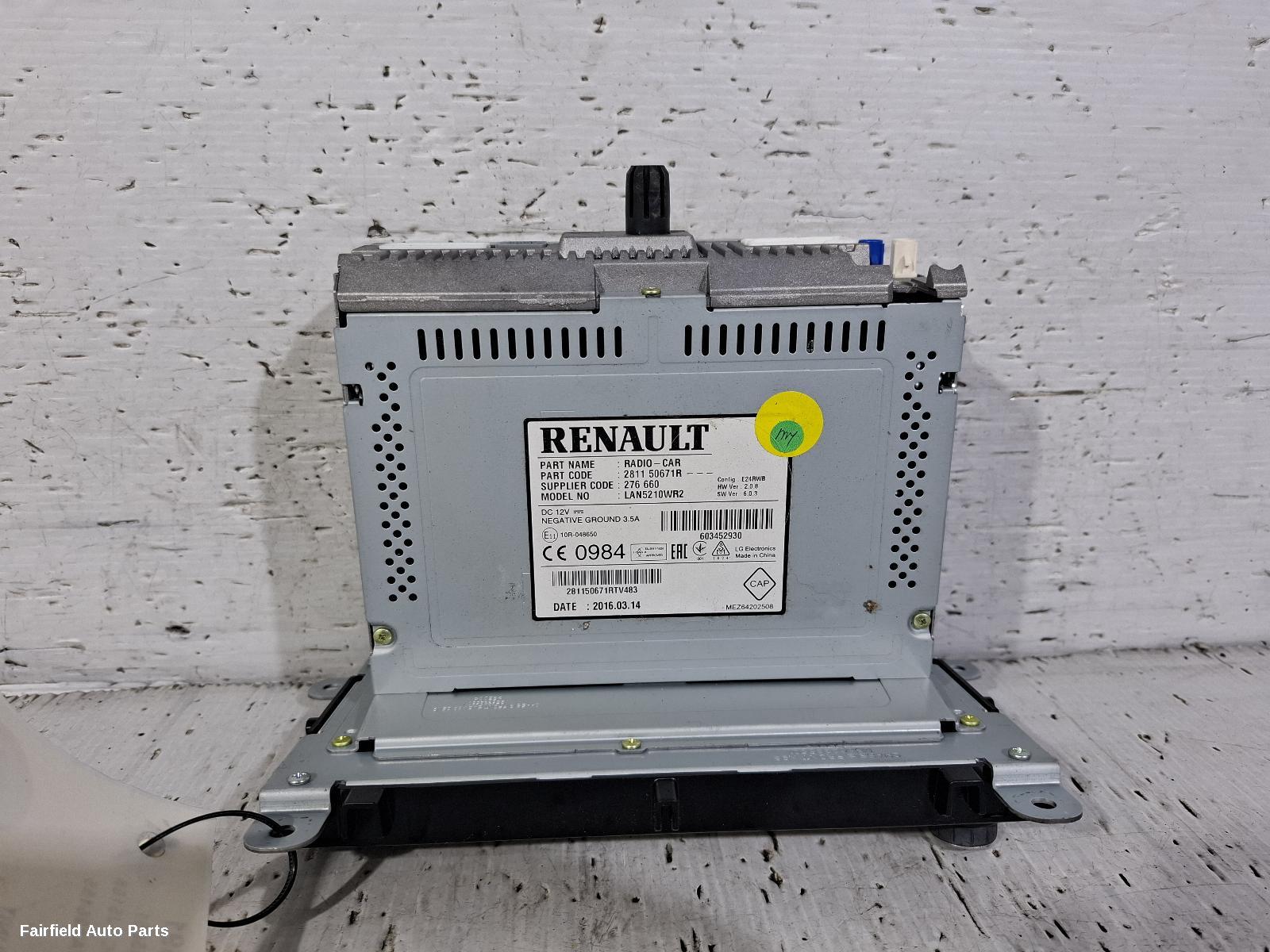 2013-2019 Renault Clio Radio Cd Dvd Sat Tv