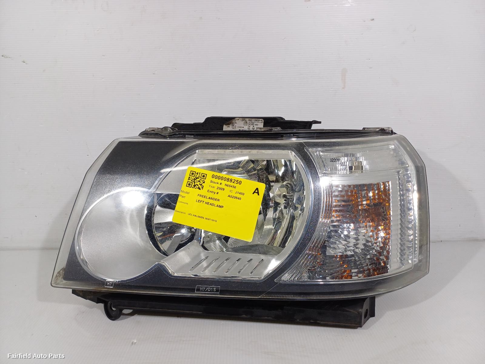 2007-2010 Land Rover Freelander Left Headlamp
