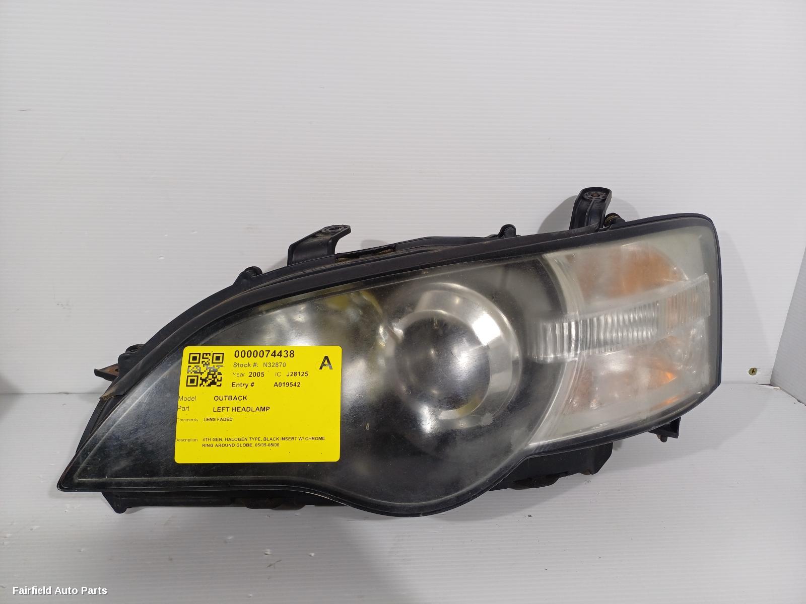 2005-2006 Subaru Outback Left Headlamp