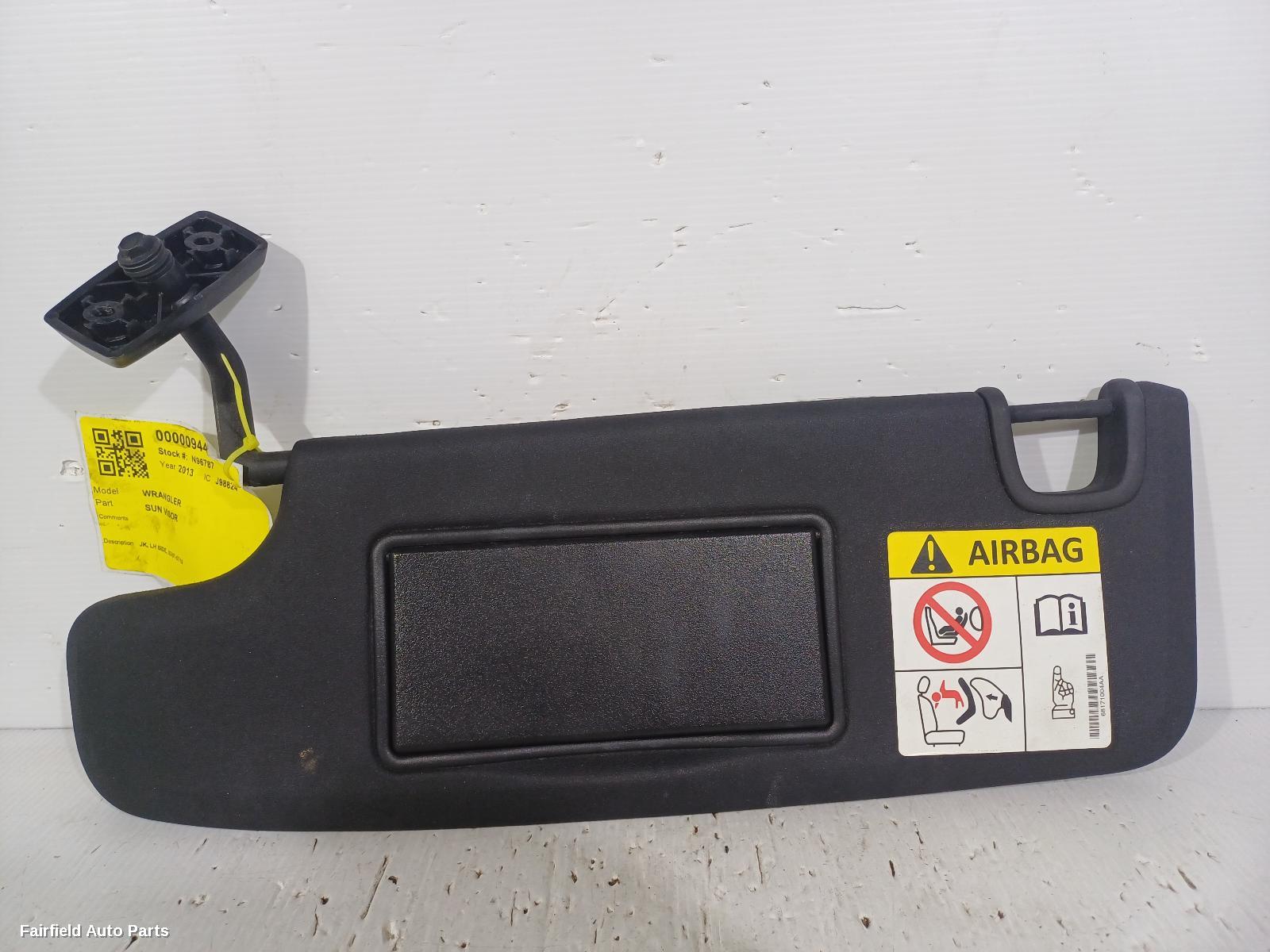 2007-2018 Jeep Wrangler Sunvisor