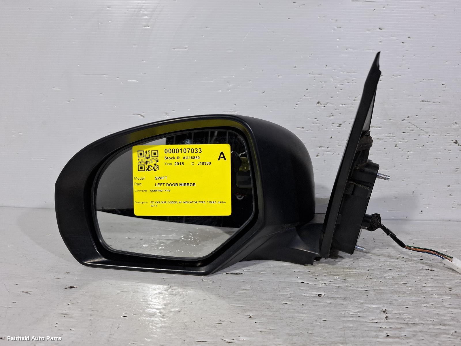 2010-2017 Suzuki Swift Left Door Mirror