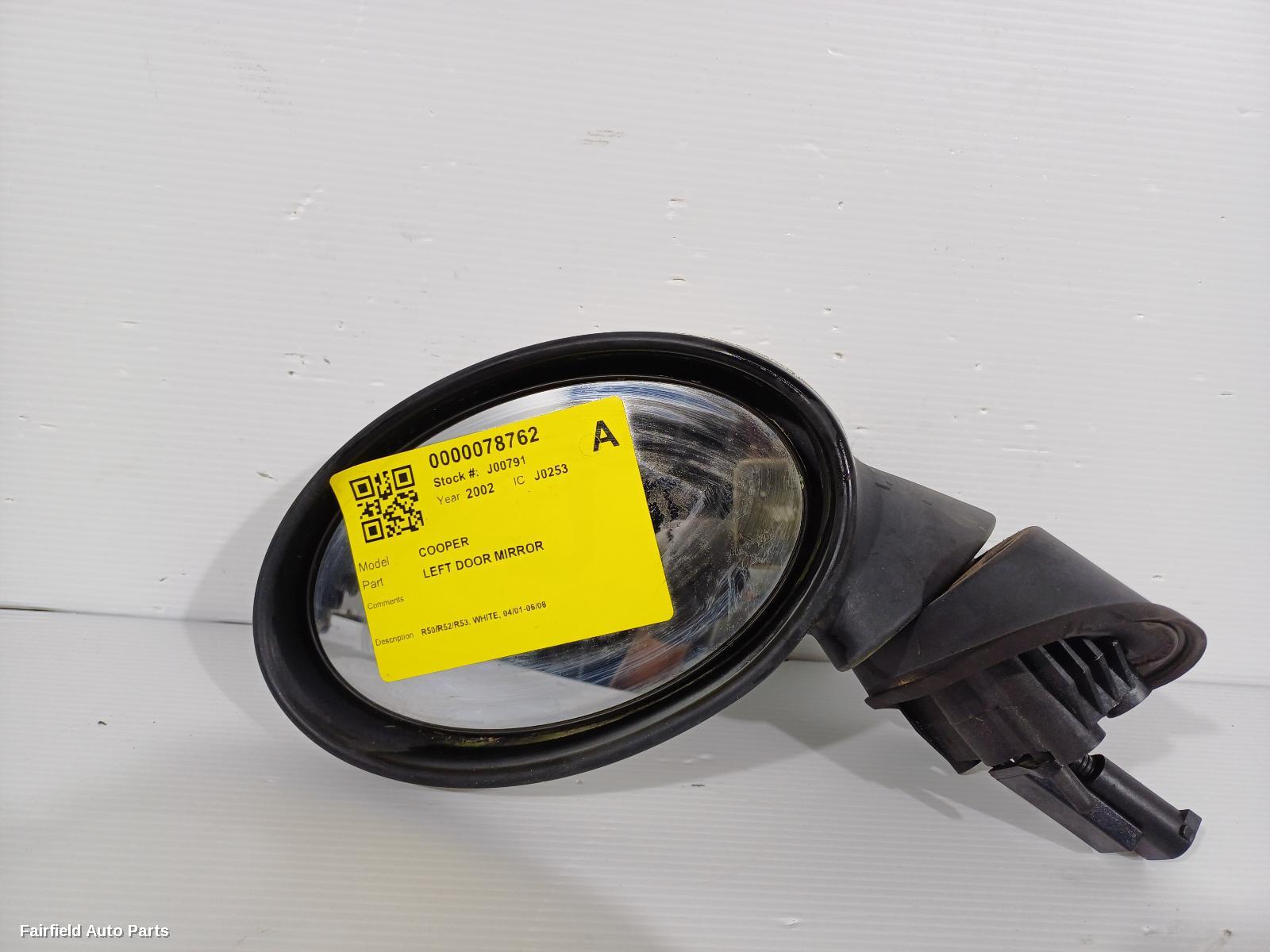 2001-2008 Mini Cooper Left Door Mirror