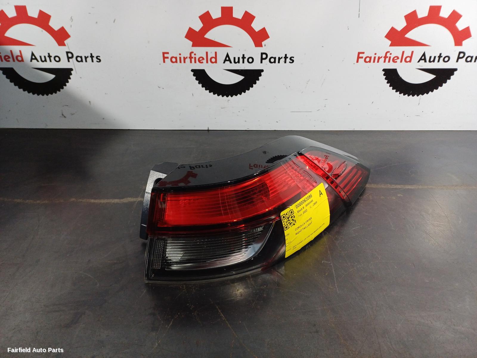 2022-2025 Toyota Corolla Cross Right Taillight