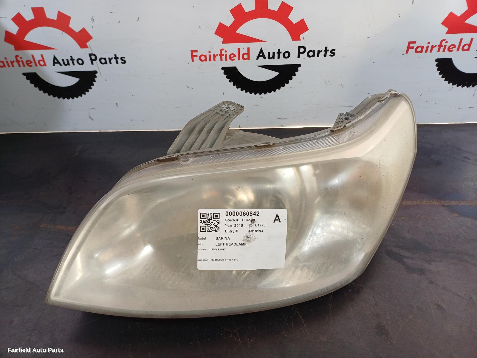 2008-2012 Holden Barina Left Headlamp