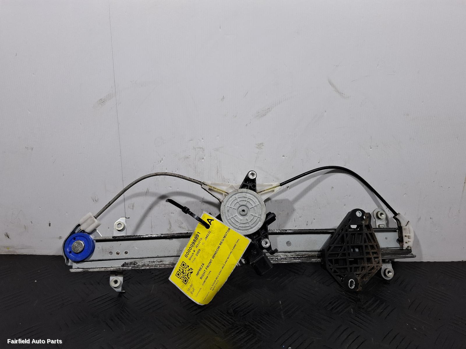 2007-2013 Subaru Impreza Right Front Window Reg Motor