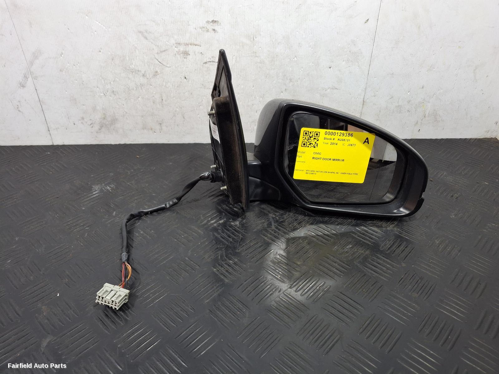 2012-2016 Honda Civic Right Door Mirror