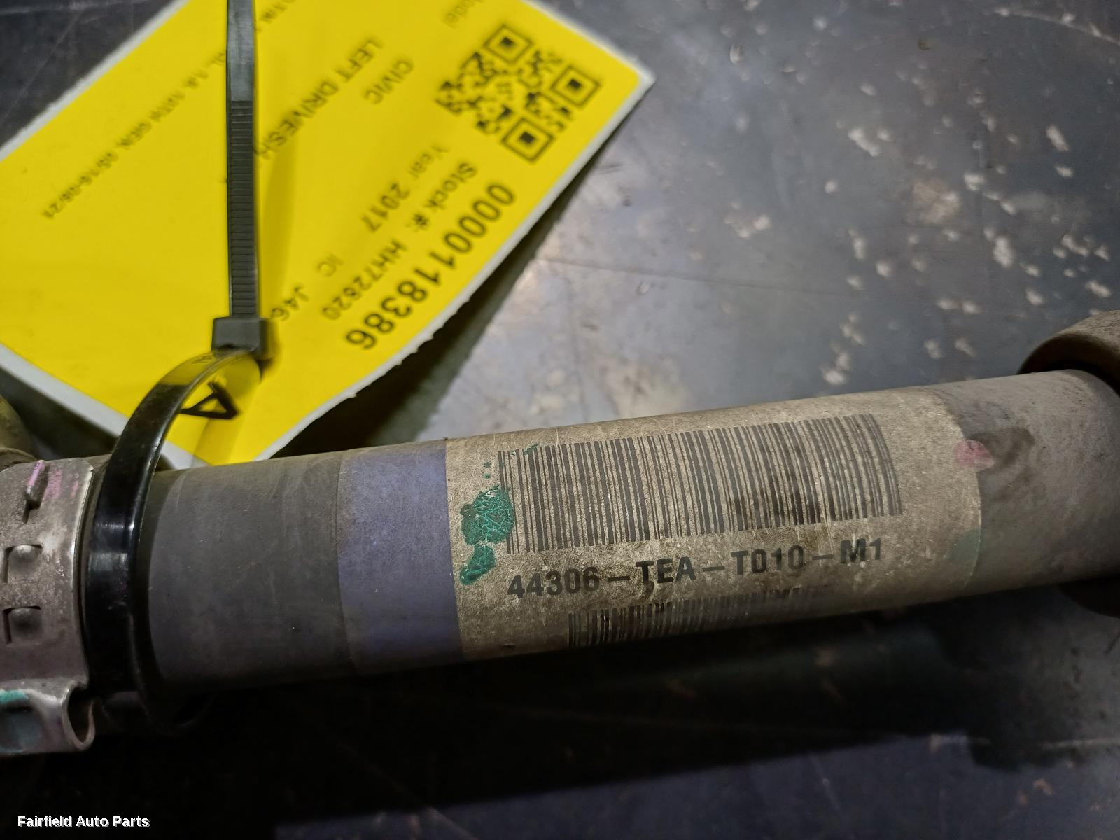 2016-2021 Honda Civic Left Driveshaft