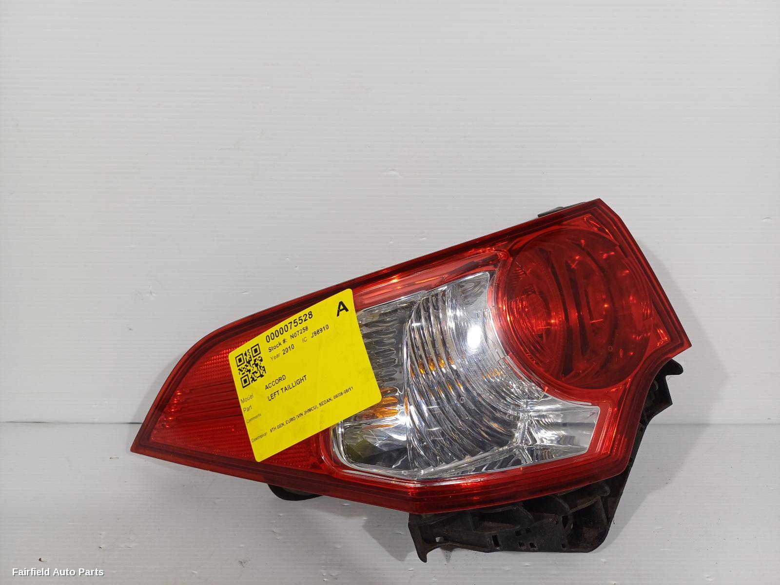 2008-2011 Honda Accord Left Taillight