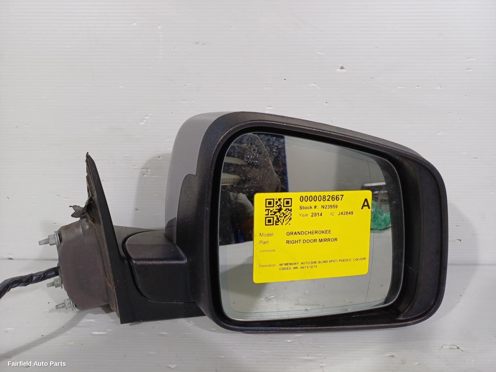 2013-2016 Jeep Grandcherokee Right Door Mirror