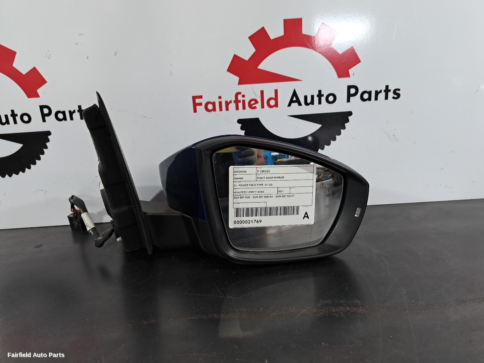 2020-2023 Volkswagen T-cross Right Door Mirror