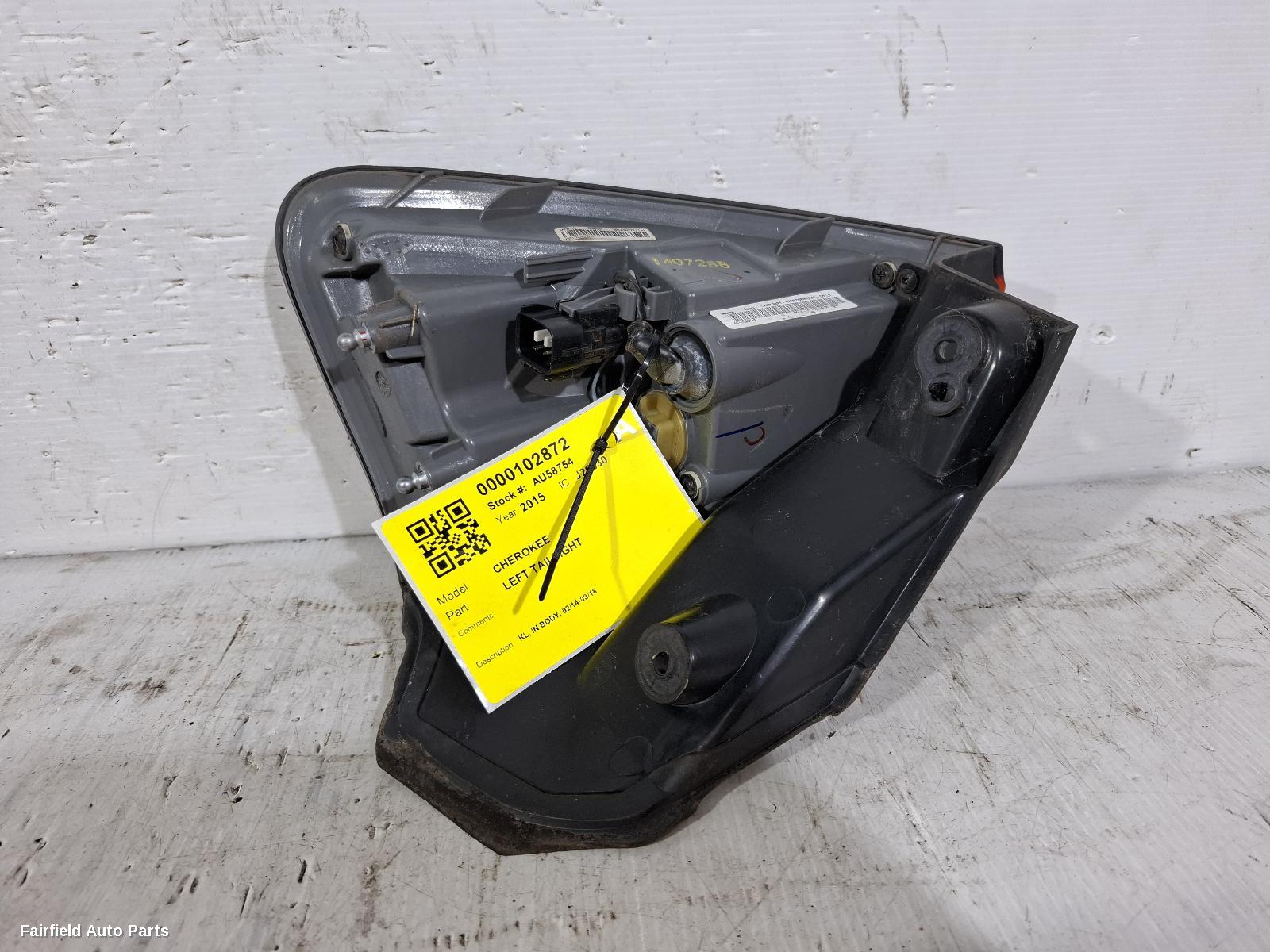 2014-2018 Jeep Cherokee Left Taillight