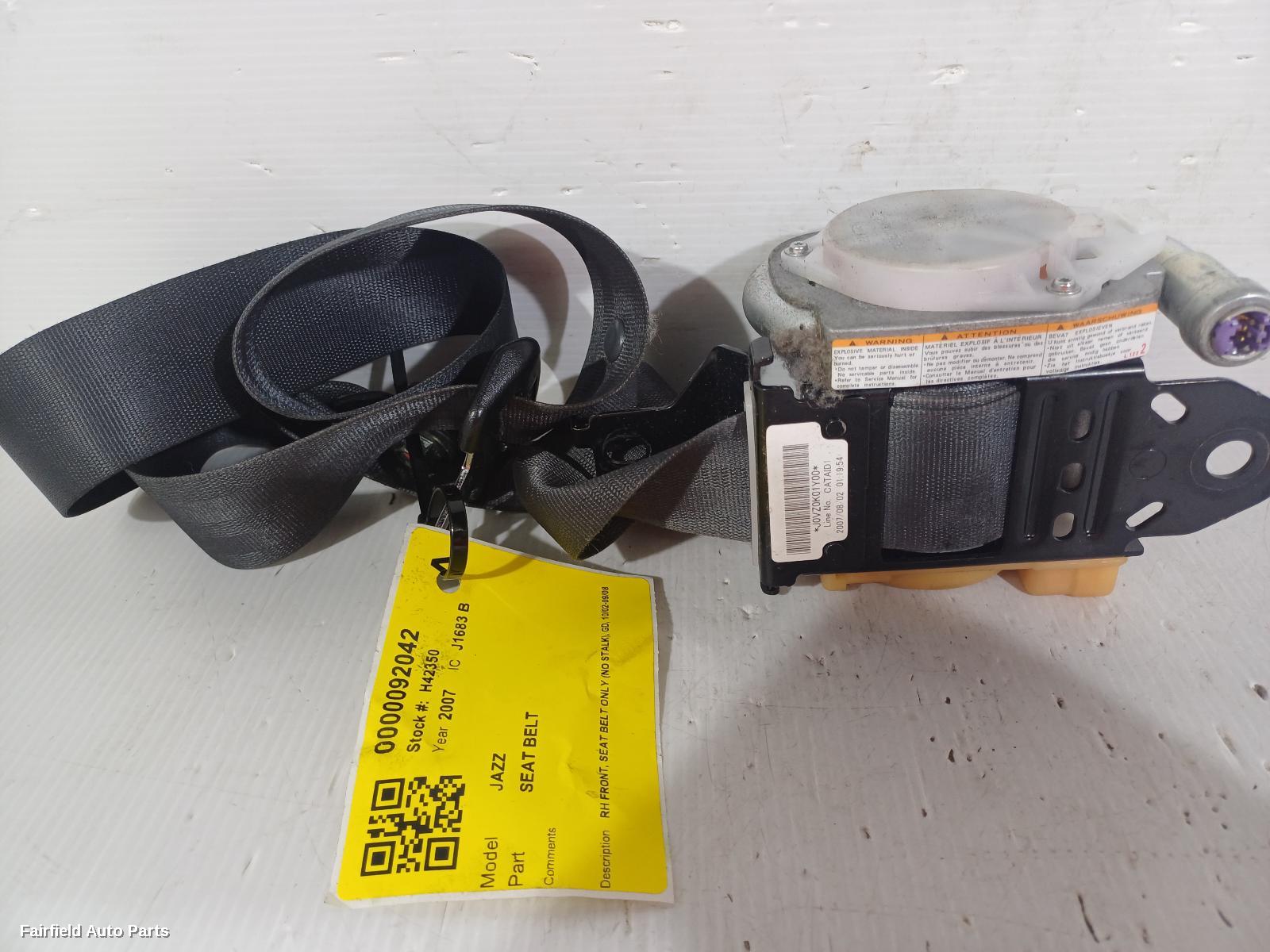 2002-2008 Honda Jazz Seatbelt Stalk