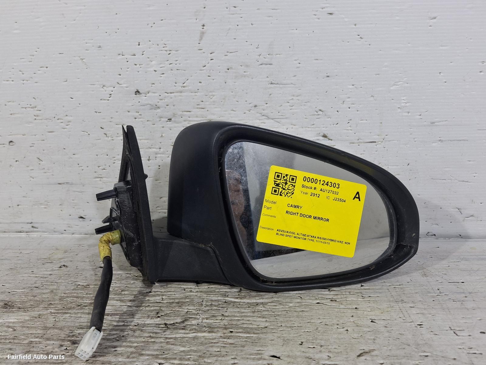 2011-2015 Toyota Camry Right Door Mirror