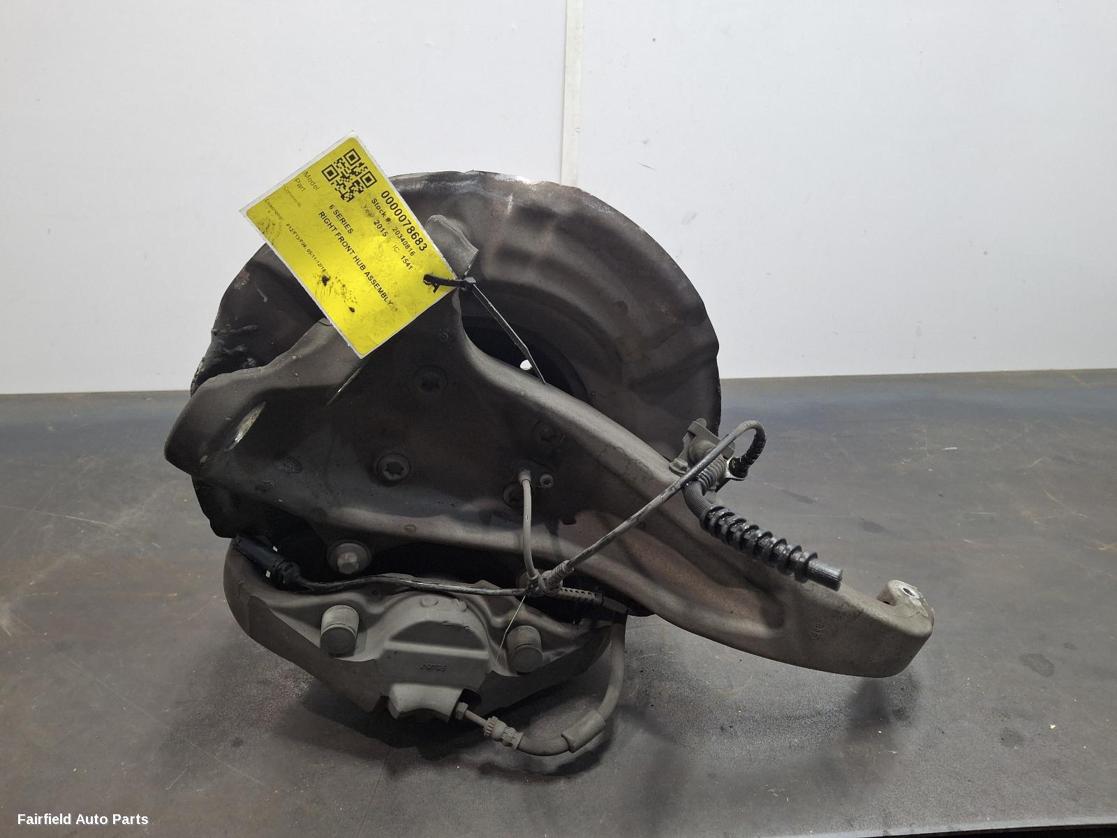 2011-2018 Bmw 6 Series Right Front Hub Assembly