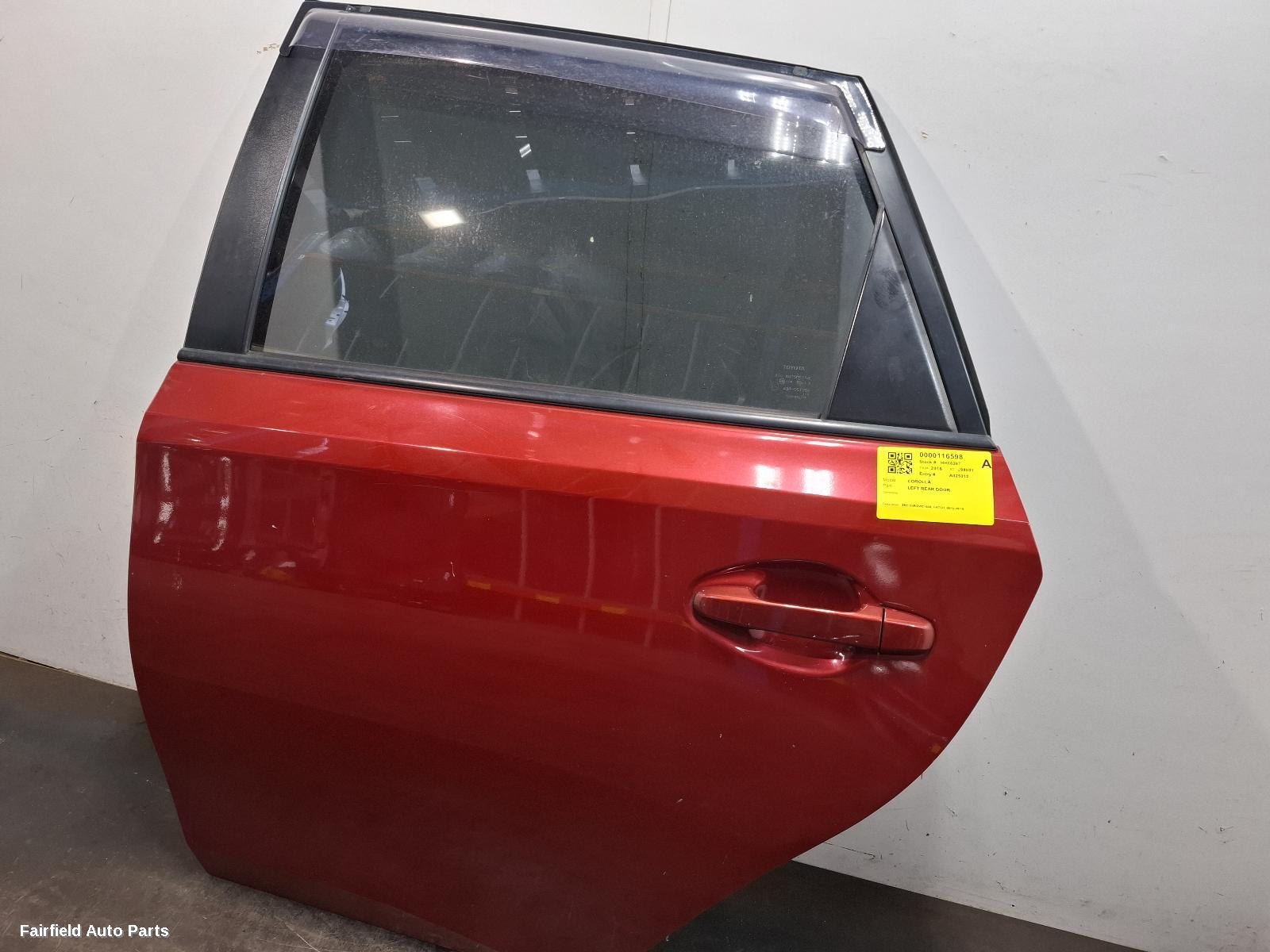 2012-2018 Toyota Corolla Left Rear Door Sliding