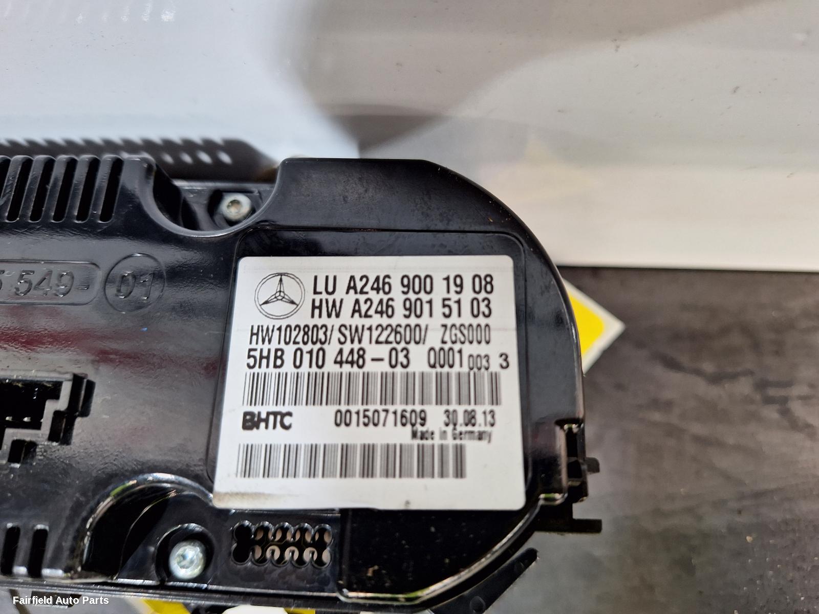 2012-2018 Mercedes A Class Heater Ac Controls