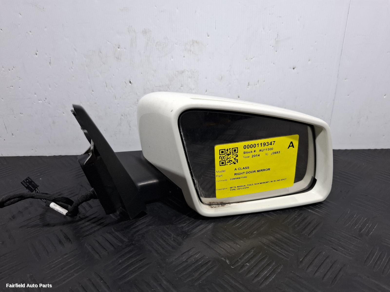 2012-2018 Mercedes A Class Right Door Mirror