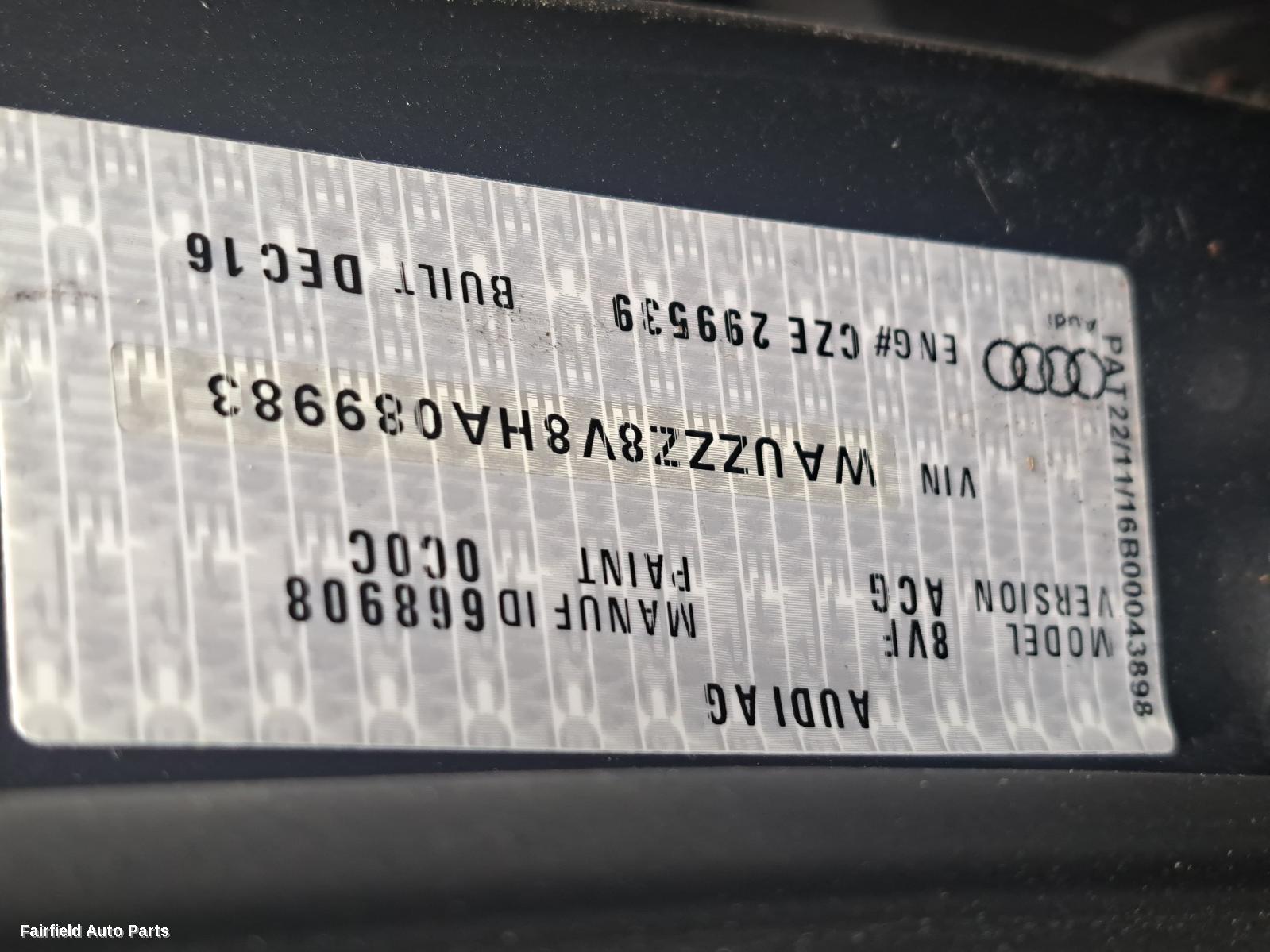 2013-2020 Audi A3 Bonnet Lock Support