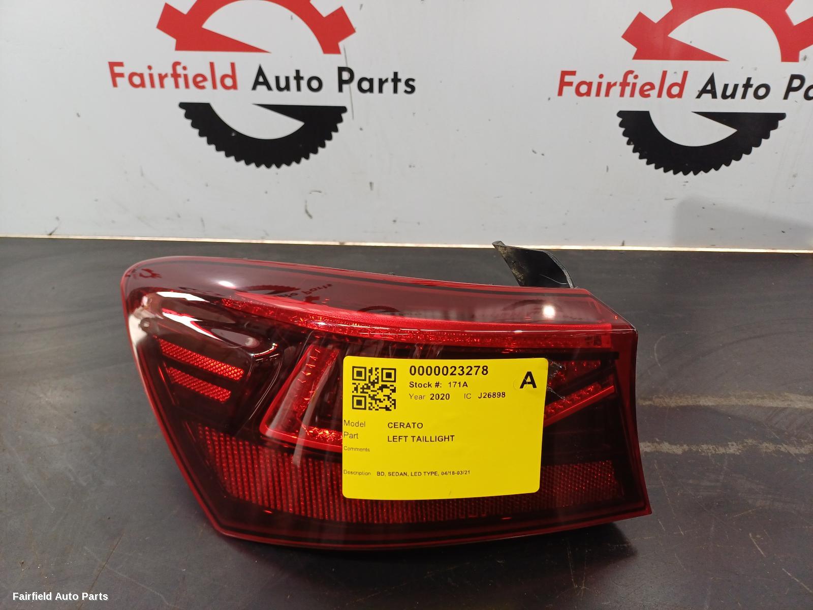 2018-2021 Kia Cerato Left Taillight