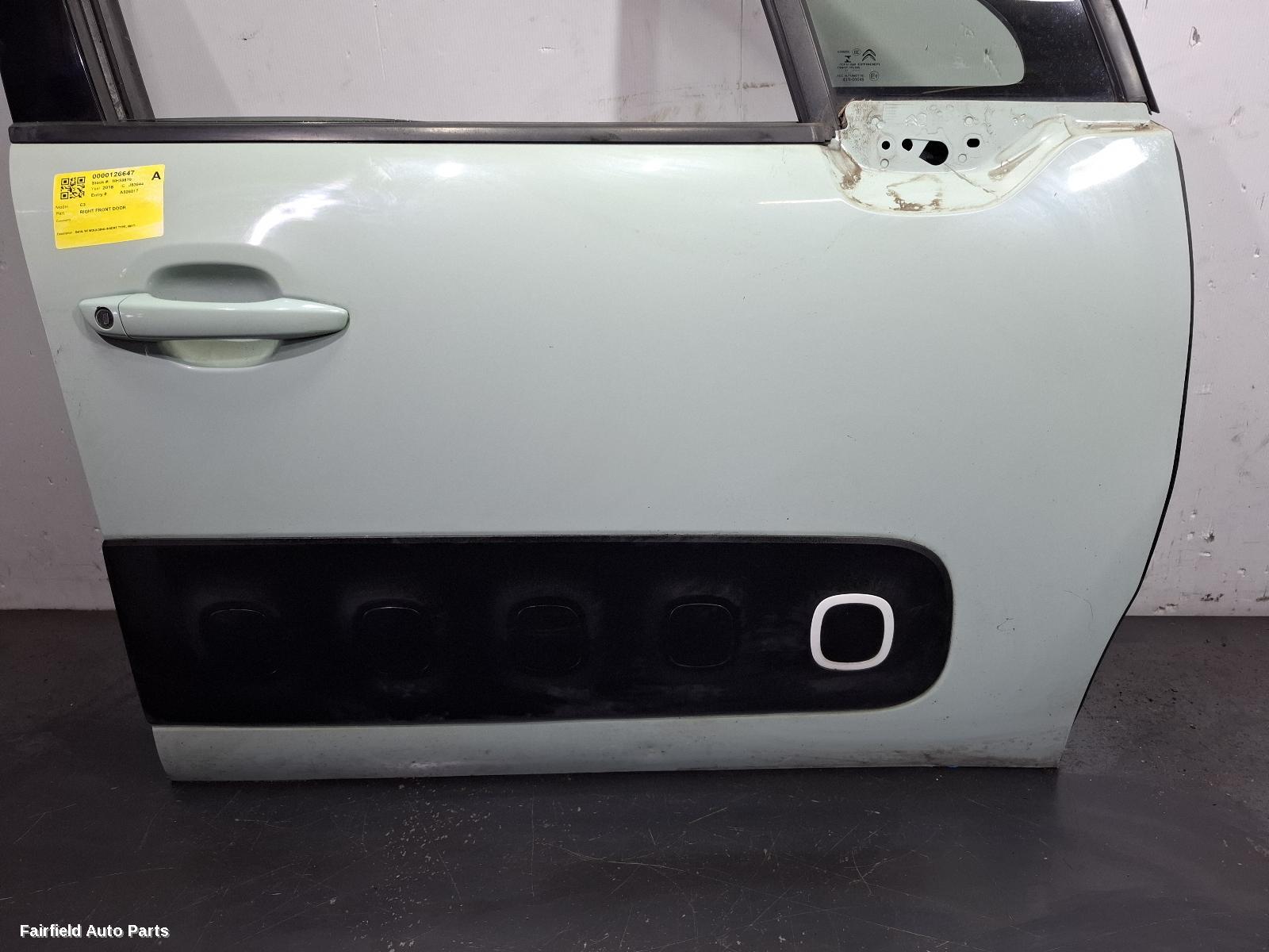 2017-2024 Citroen C3 Right Front Door