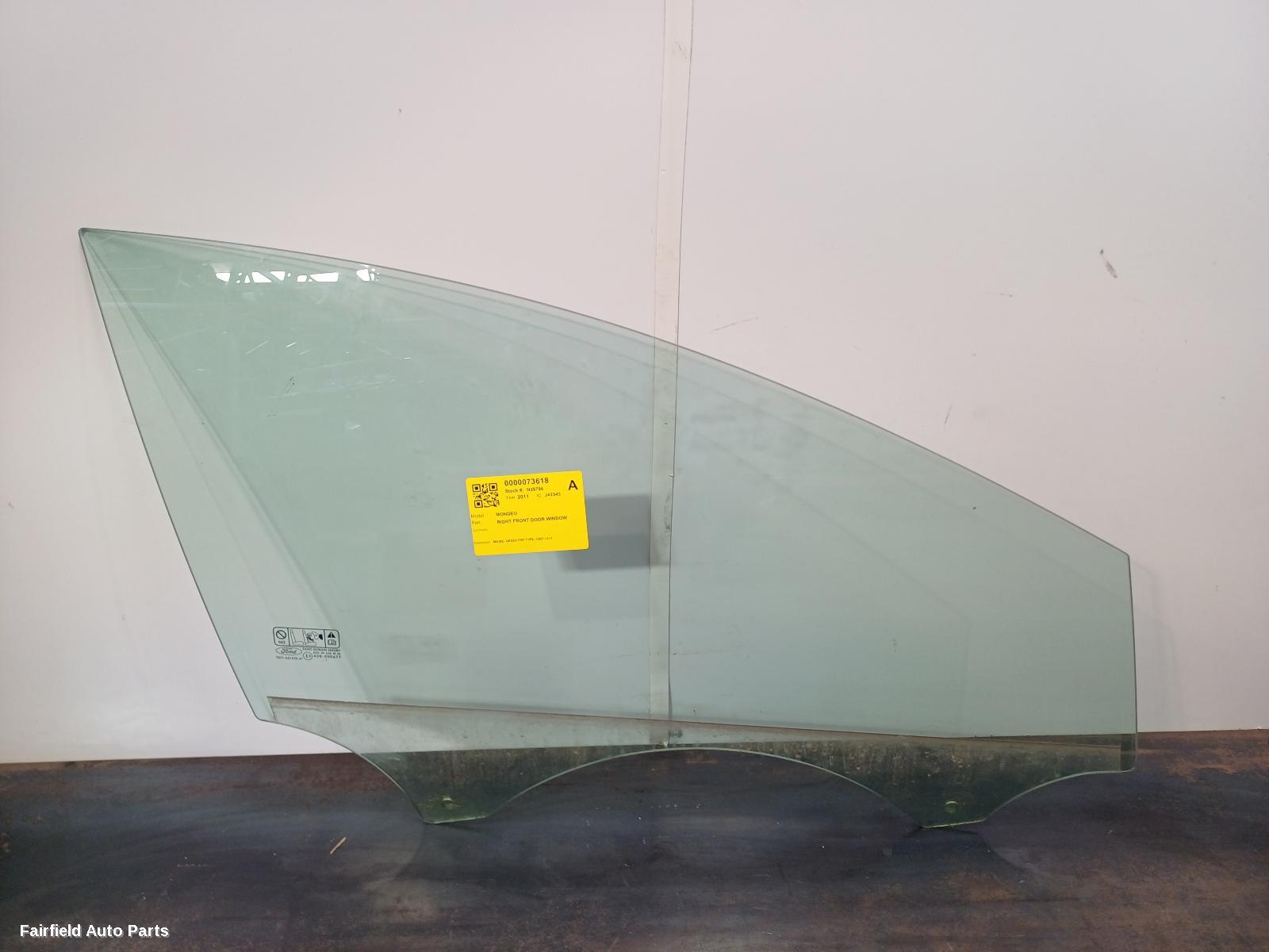 2007-2014 Ford Mondeo Right Front Door Window
