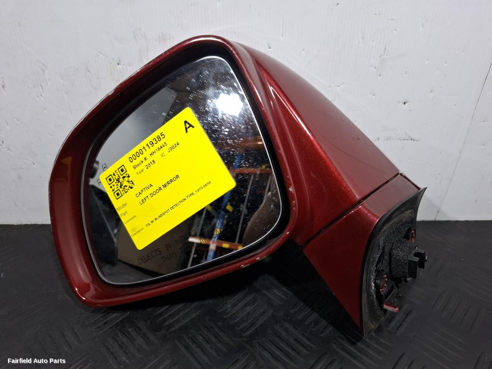 2015-2018 Holden Captiva Left Door Mirror
