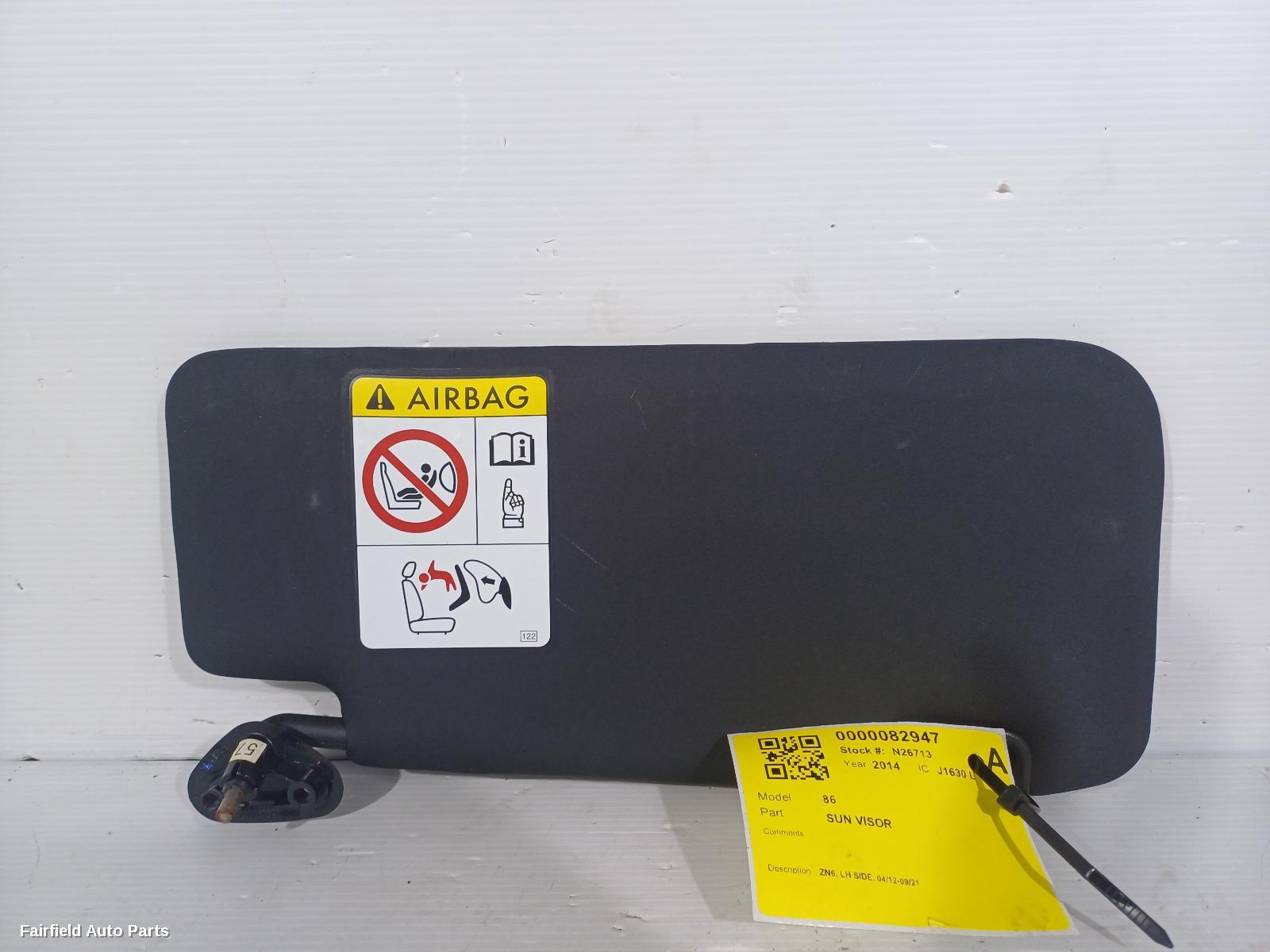 2012-2021 Toyota 86 Sunvisor