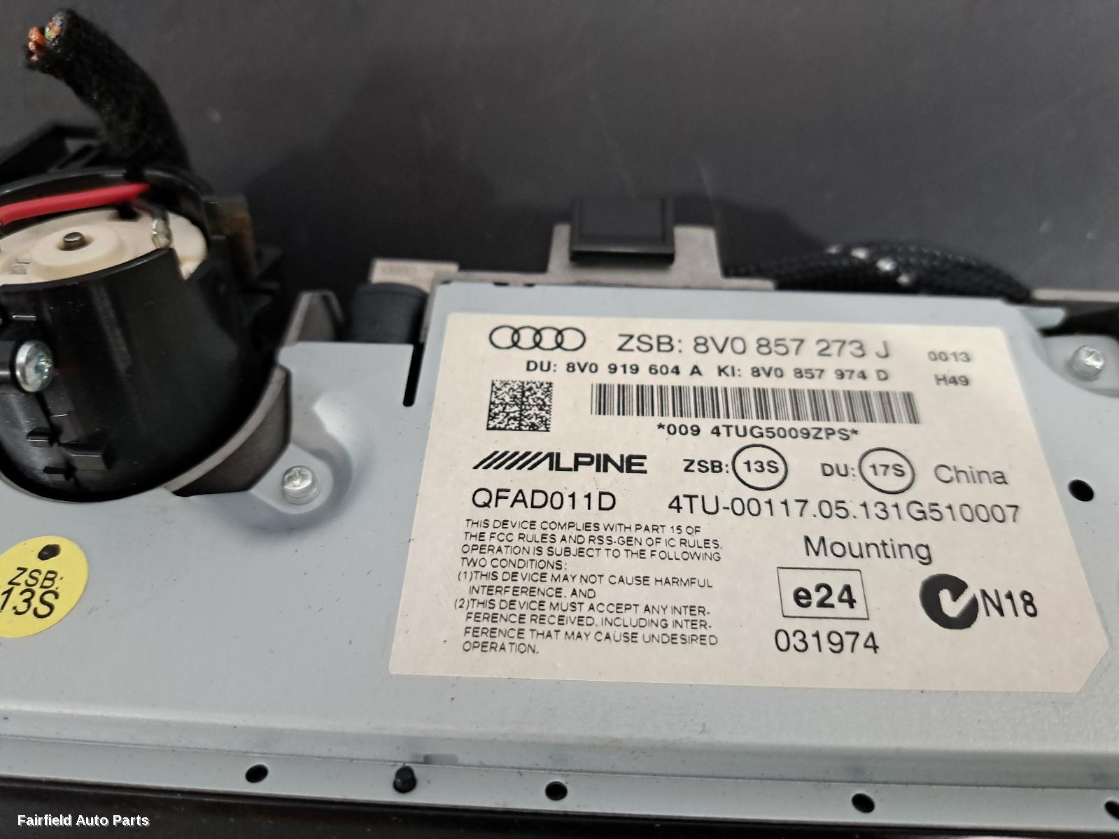 2013-2020 Audi A3 Radio Cd Dvd Sat Tv